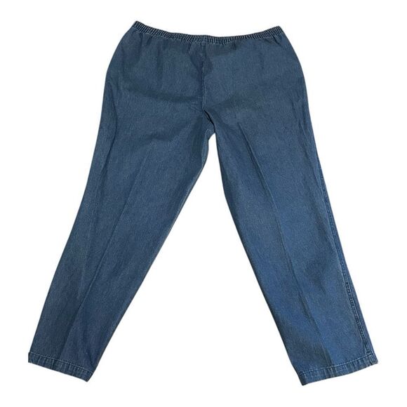 Donnkenny Denim Blue Elastic Waist Pants - Picture 5 of 11